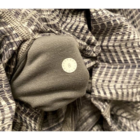 Lululemon Wunder Under Crop Luon Arrow Jacquard Battleship size 8 - Picture 5 of 5